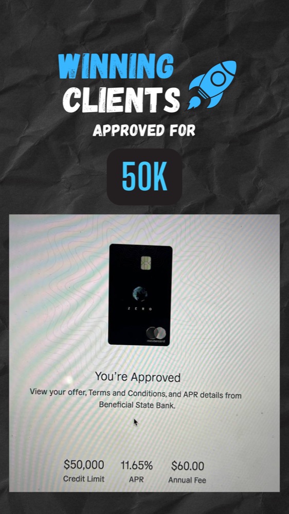 Client approved for $50K in business funding